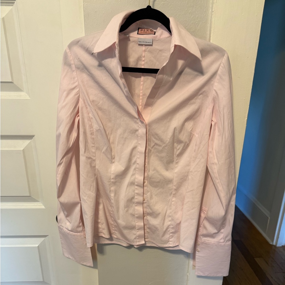 Y2K Pink - Thomas Pink button up collar shirt